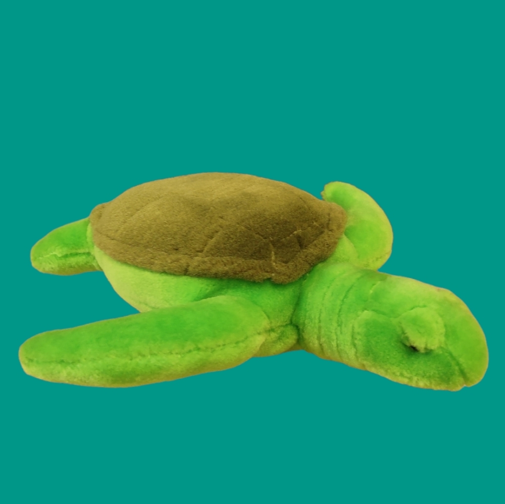 ÷Wildlife Artists Green Sea Turtle Plush 12" Small Of The Wild 1989 Vintage Toy